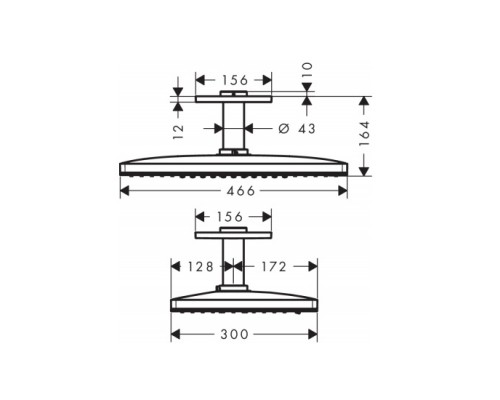 Hansgrohe 24004600 верхний душ Rainmaker Select 460