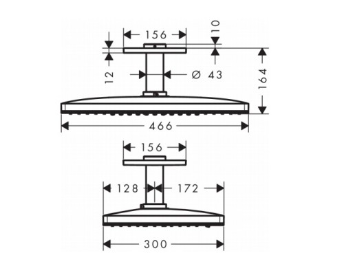 Hansgrohe 24006600 верхний душ Rainmaker Select 460