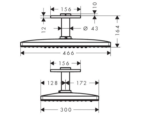 Hansgrohe 24014400 Верхний душ Rainmaker Select 460