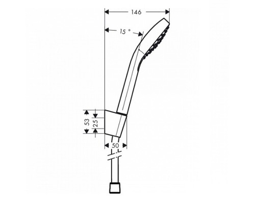 Hansgrohe 26410400 Croma Select S 1jet/Port 1,60м душ/н