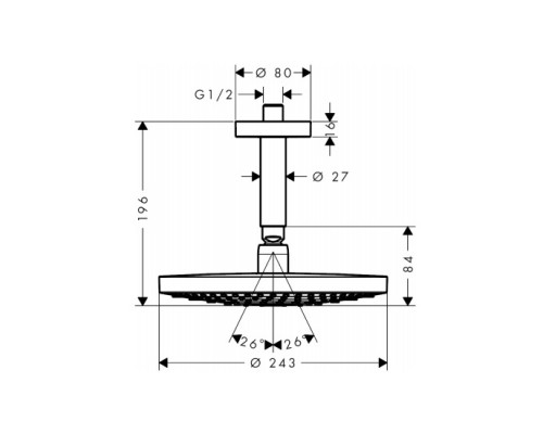 Hansgrohe 26467400 Raindance Select S 240 Верхний душ