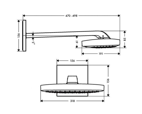 Hansgrohe 26468400 Raindance Select Е 300 Верхний душ
