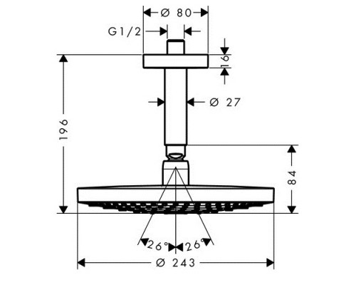 Hansgrohe 26469000 Raindance Select S 240 Верх. душ ES