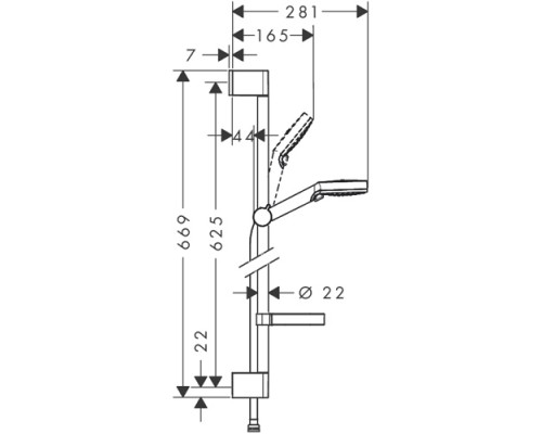 Hansgrohe 26536400 Crometta Vario Unica душ.набор 900mm