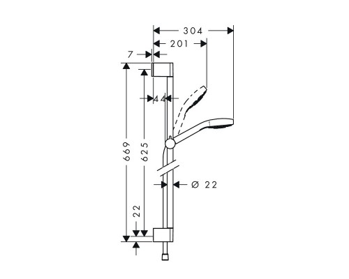 Hansgrohe 26560400 Croma Select S Multi Unica душ/н 0,65