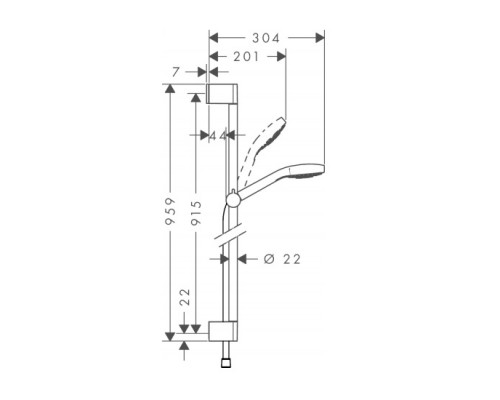 Hansgrohe 26570400 Croma Select S Mult Uni душ/н 0,90