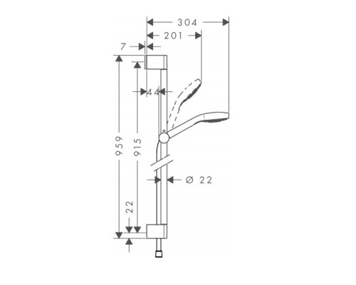 Hansgrohe 26594400 Croma Select E 1j Uni душ/н 0,90