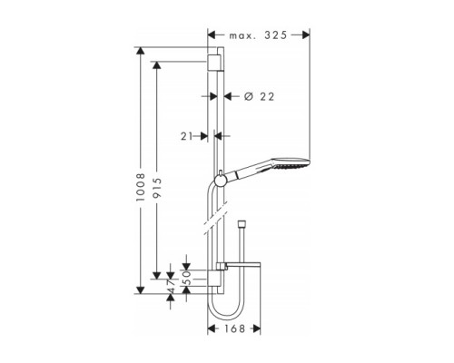 Hansgrohe 26621400 Raindance Select E 120 Душевой набор