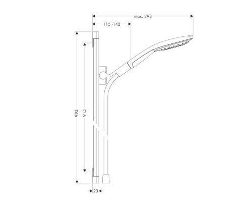Hansgrohe 26626000 Raindance Select S 150 Душевой набор