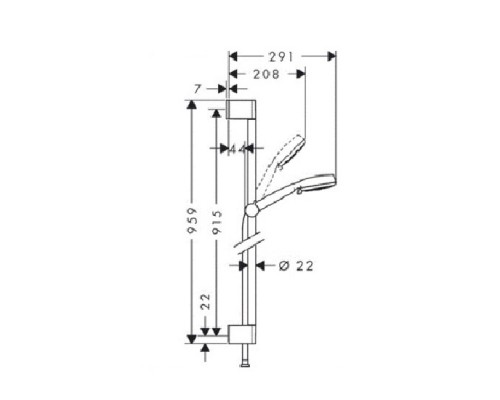 Hansgrohe 26656400 Crometta 100 Multi Uni душ/н 0,90