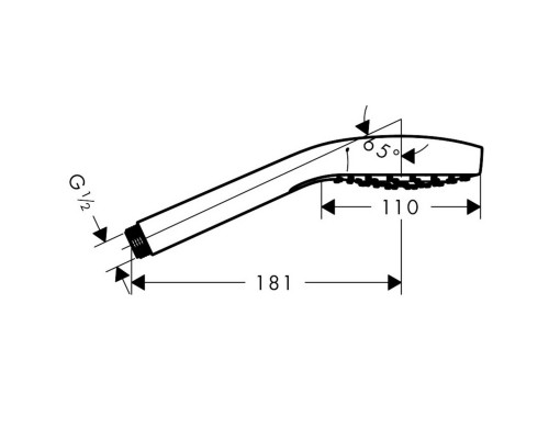 HANSGROHE Croma Select S 1j руч душ, белый/хром