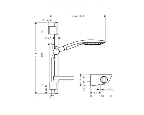 Hansgrohe 27036400 Raindance Select S 150 Душевой набор