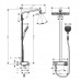 Hansgrohe 27288000 RD Select E 360 1jet Showerpipe, хр