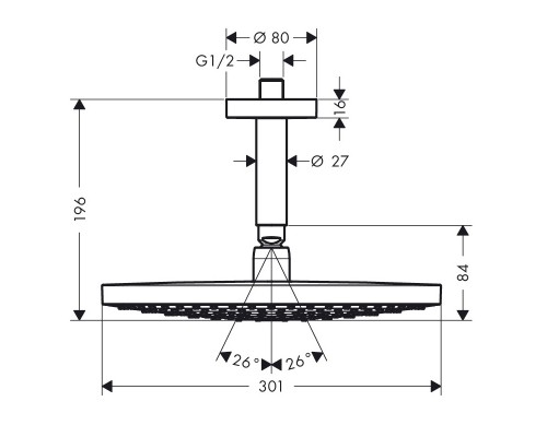 Hansgrohe 27337000 Raindance Select S 300 Верхний душ
