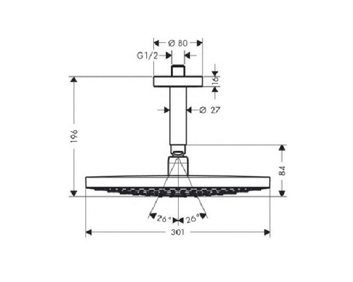 Hansgrohe 27337400 Raindance Select S 300 Верхний душ