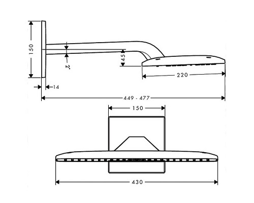 HANSGROHE Raindance E 420 AIR Верхний душ
