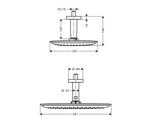 Hansgrohe 27390000 PuraVida Верхний душ PuraVida