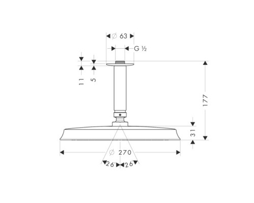 Hansgrohe 27405000 Raindance Classic AIR 240 Верх. душ