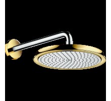 HANSGROHE Верхній душ Raindance Classic AIR 240 мм з тримачем 383 мм, Chrome/Gold Optic (27424090)