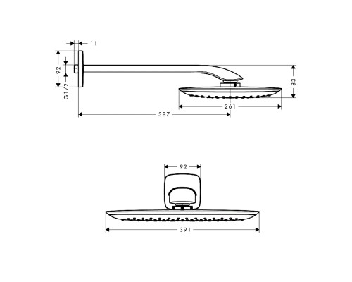 Hansgrohe 27437000 PuraVida Верхний душ