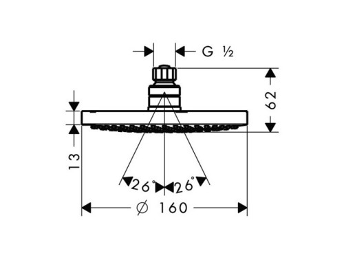 Hansgrohe 27450000 Croma 160 Верхний душ