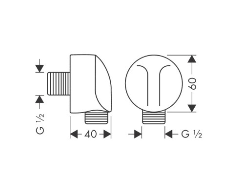 Hansgrohe 27458000 Fixfit E шланговое подсоединение