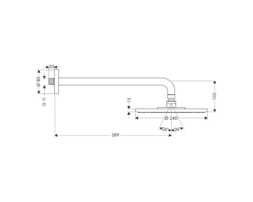 Hansgrohe 27461000 Raindance S 240 Air Верхний душ