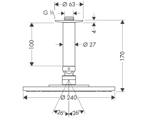 Hansgrohe 27463000 Raindance S 240 Air Верхний душ