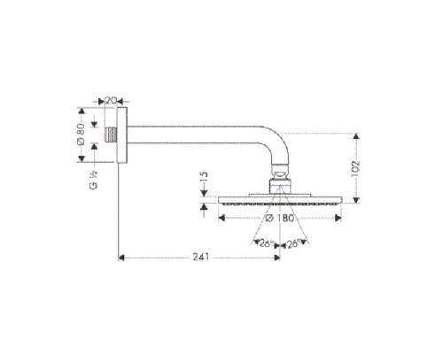 Hansgrohe 27471000 Raindance S 180 Air Верхний душ