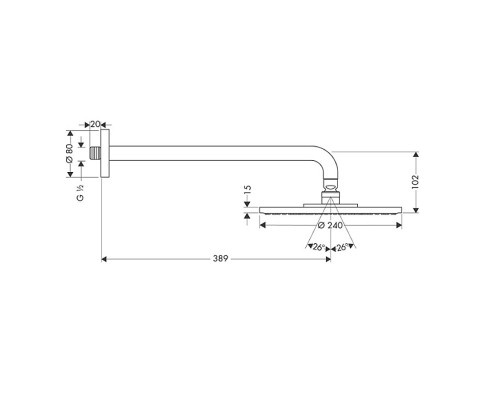 Hansgrohe 27474000 Raindance S 240 Air Верхний душ