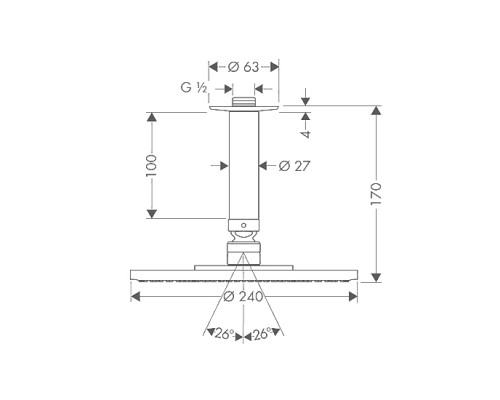 Hansgrohe 27477000 Raindance S 240 Air Верхний душ