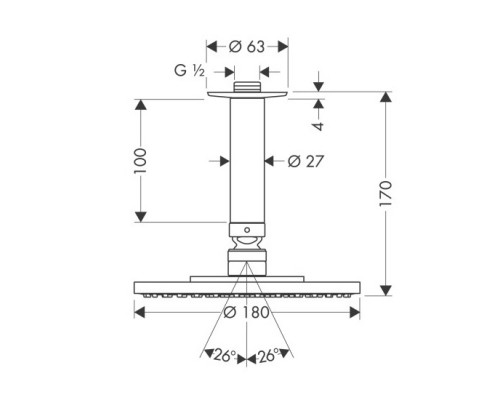 Hansgrohe 27478000 Raindance S 180 Air Верхний душ