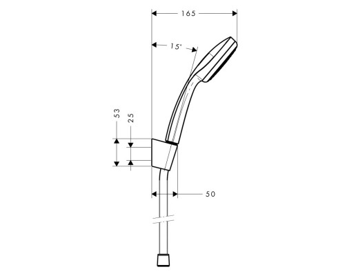Hansgrohe 27574000 Croma 100 1 jet Душевой набор