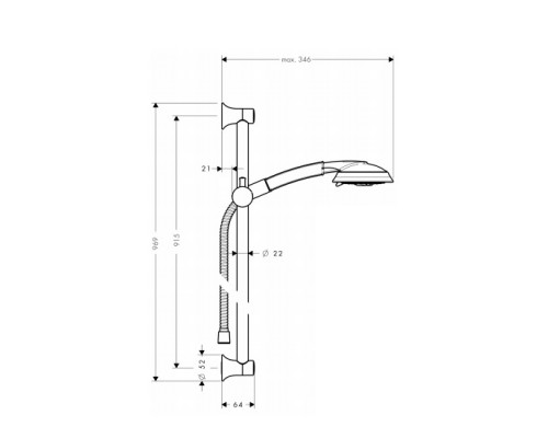 Hansgrohe 27841090 RD C 100 Душевой набор хр/зол