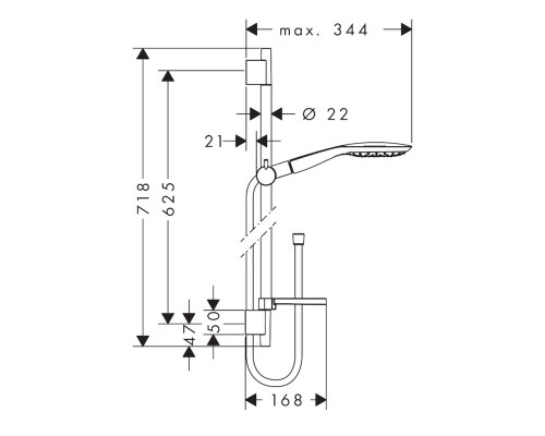 Hansgrohe 27856000 Raindance Select E 150 Душевой набор