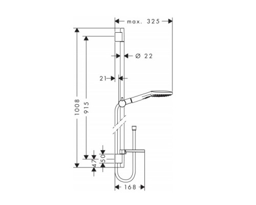 Hansgrohe 27857400 Raindance Select E 150 Душевой набор