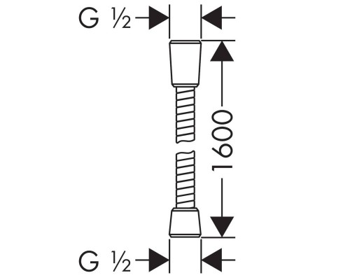 Hansgrohe 28136000 Sensoflex Металлический шланг