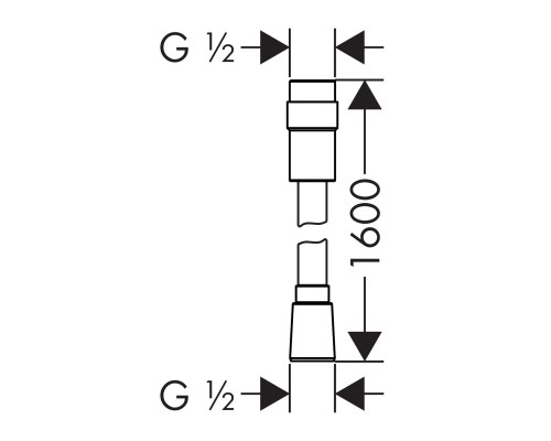 Hansgrohe 28248000Isiflex 1,60 m с контролем напора воды