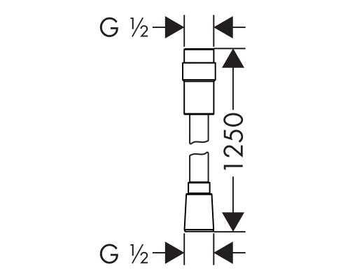 Hansgrohe 28249000Isiflex 1,25 m с контролем напора воды