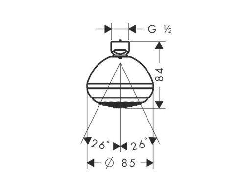 Hansgrohe 28423000 Crometta 85 Green Верхний душ
