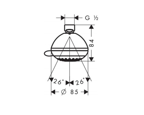 Hansgrohe 28425000 Crometta 85 Multi Верхний душ