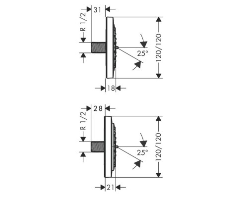 Hansgrohe 28430400 PuraVida Боковая форсунка