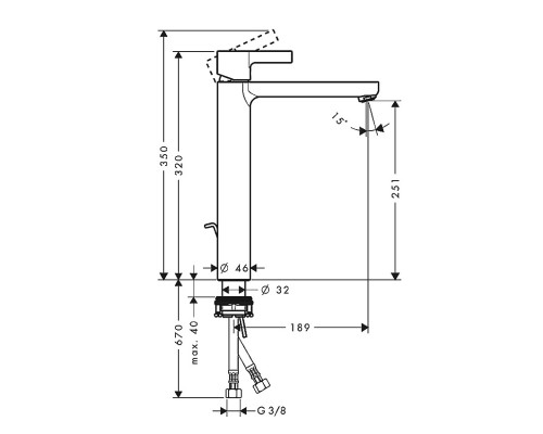 Hansgrohe 31022000 Metris S Смеситель для раковины
