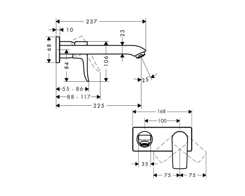 Hansgrohe 31086000 Metris Смеситель для раковины
