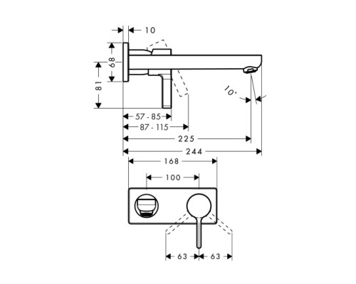 Hansgrohe 31163000 Metris S Смеситель для раковины