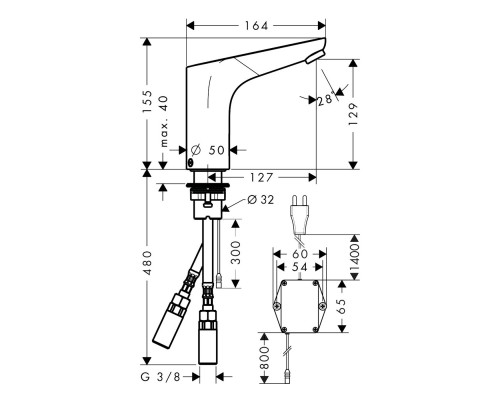 Hansgrohe 31173000 Focus Эл. смеситель для раковины