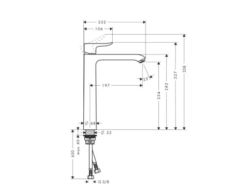 Hansgrohe 31184000 Metris Смеситель для раковины