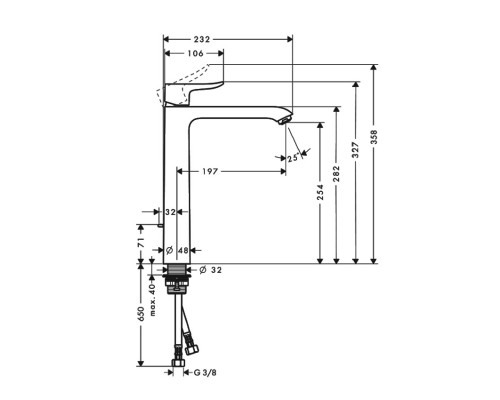 Hansgrohe 31185000 Metris Смеситель для раковины