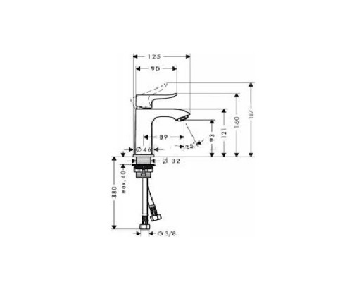 Hansgrohe 31186000 Metris Смеситель для раковины