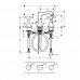 Hansgrohe 31306000 Metropol смес.д/раков,3 отв,со сл.гар